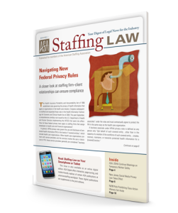 Staffing Law digest, 2014 No 1