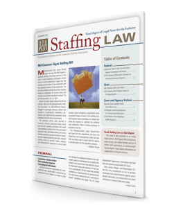 Staffing Law digest, Summer 2012