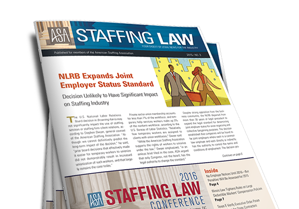 Staffing Law Digest - American Staffing Association