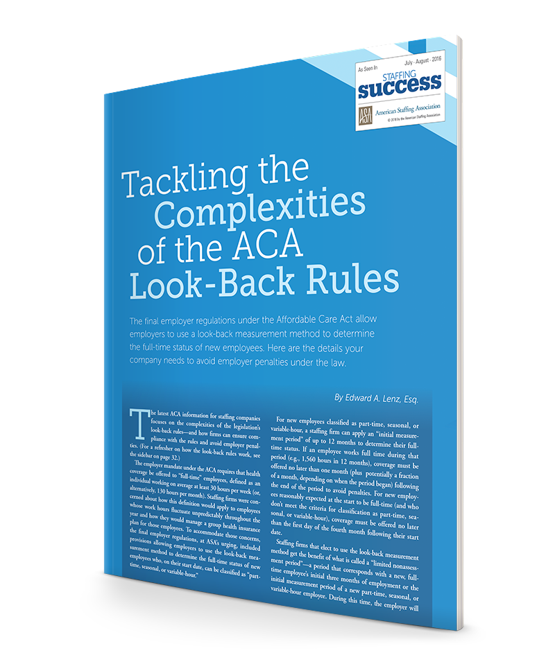 ACA Look Back Rules