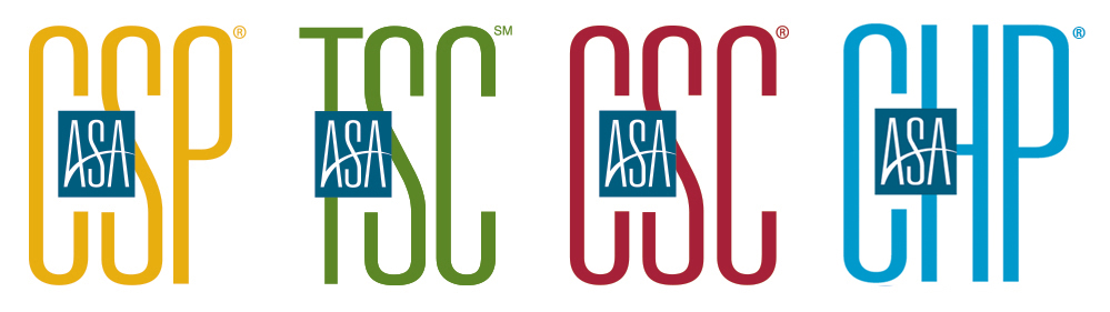 ASA Certifications: CSP, TSC, CSC, and CHP