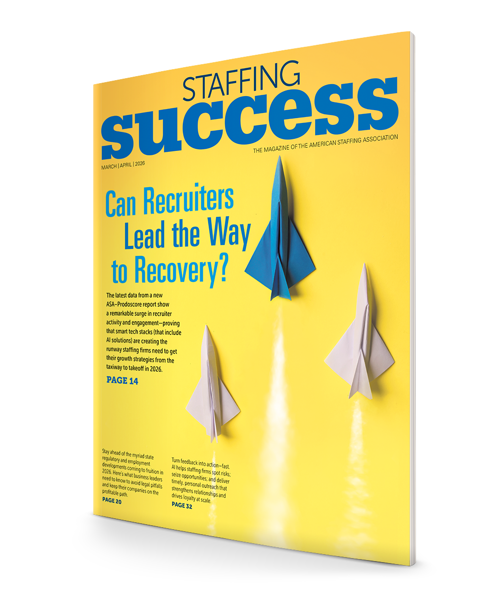 <span class="publication-name"><em><em>Staffing Success Magazine</em></em></span> <span class="publication-separator">-</span> <span class="publication-issue">March-April 2026</span>