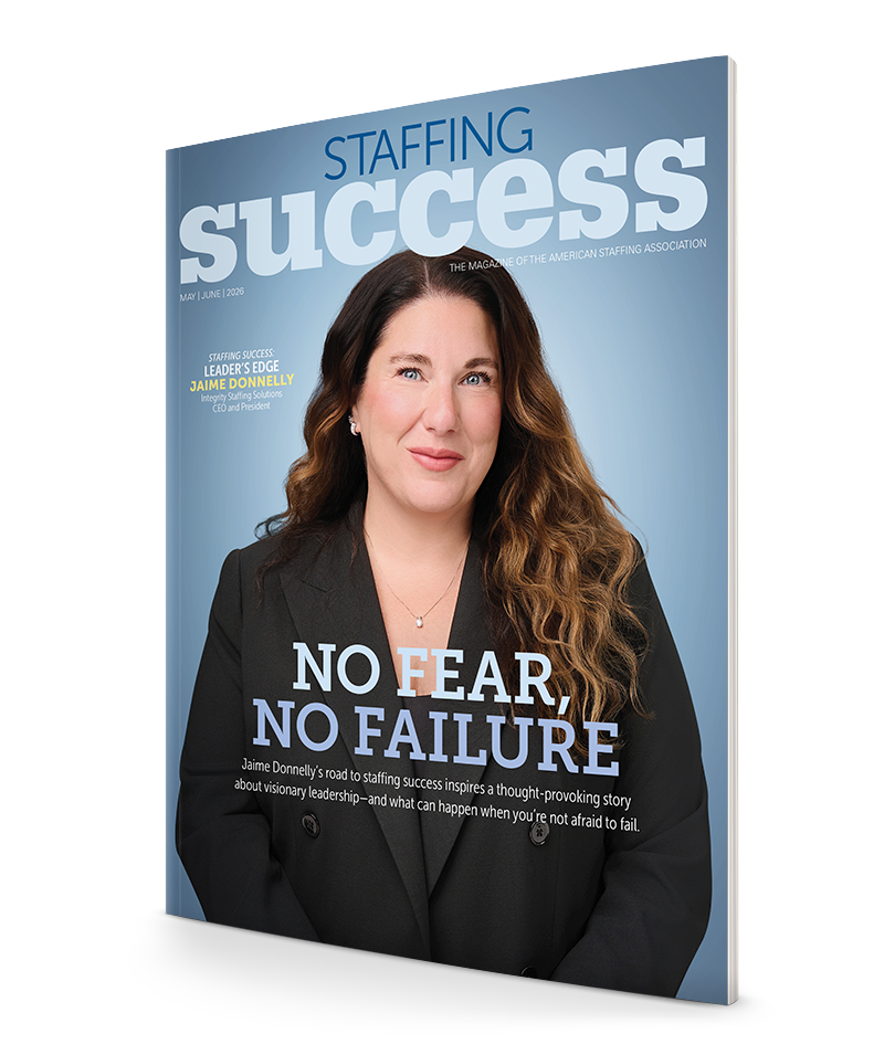 <span class="publication-name"><em><em>Staffing Success Magazine</em></em></span> <span class="publication-separator">-</span> <span class="publication-issue">May-June 2026</span>