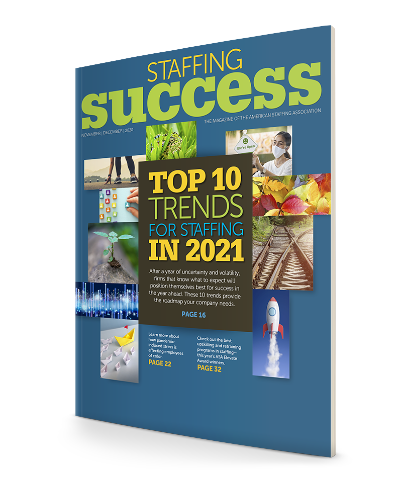 <span class="publication-name"><em><em>Staffing Success Magazine</em></em></span> <span class="publication-separator">-</span> <span class="publication-issue">November–December 2020</span>